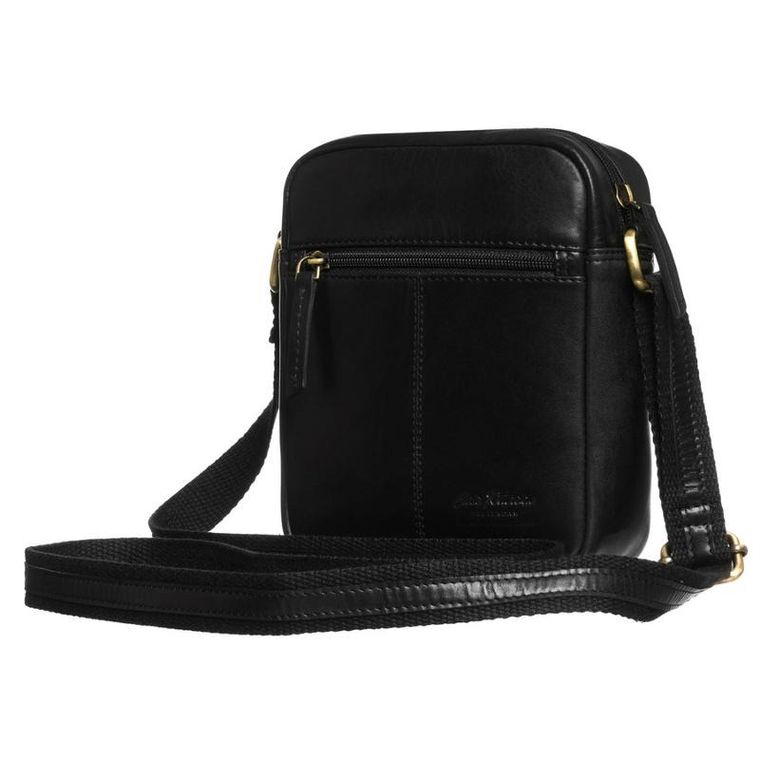 Torba listonoszka, czarna, skórzana, Peterson