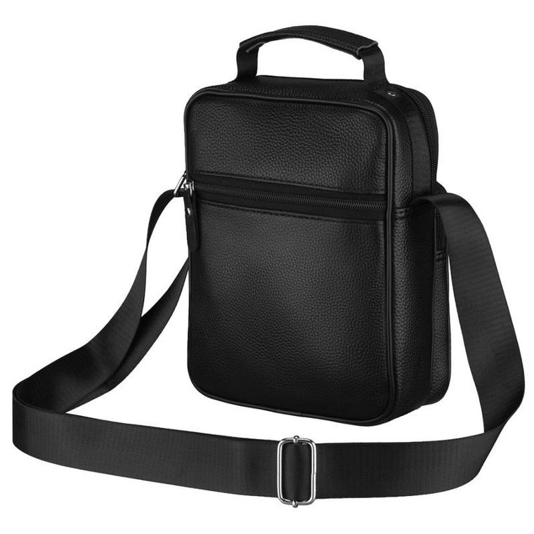 Torba listonoszka, czarna, skórzana, Rovicky