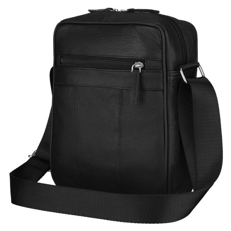 Torba listonoszka, skórzana, czarna, Rovicky