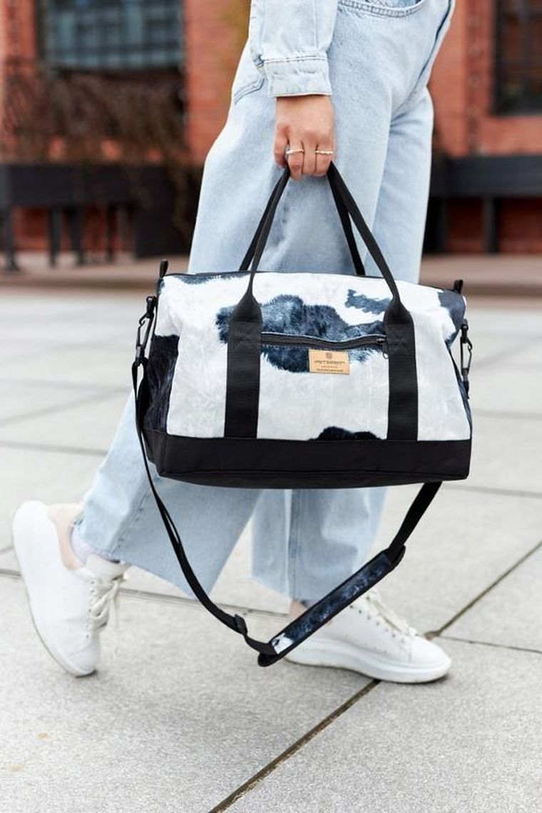 Torba podróżna, bagaż podręczny do samolotu, biała, Peterson