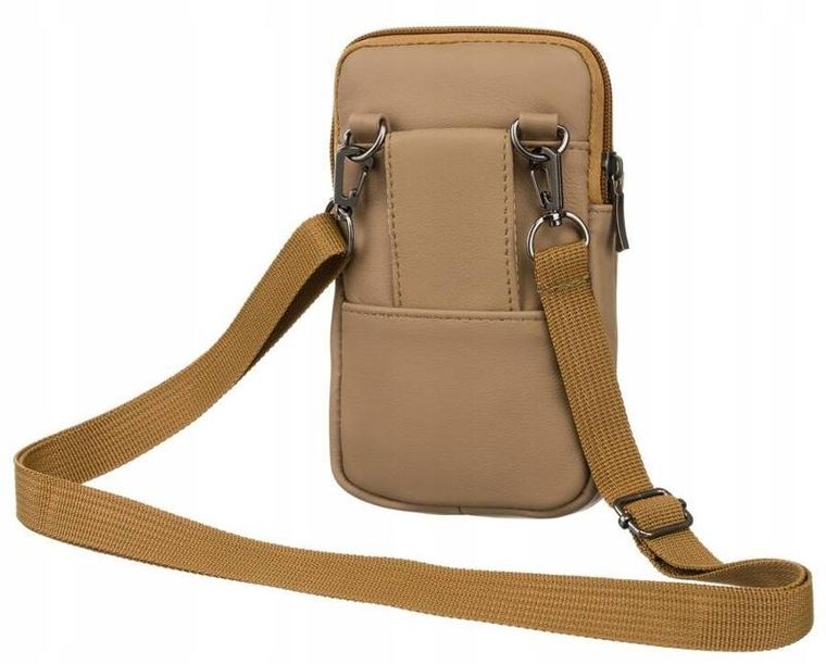 Torebka, beżowa, skórzana, Rovicky