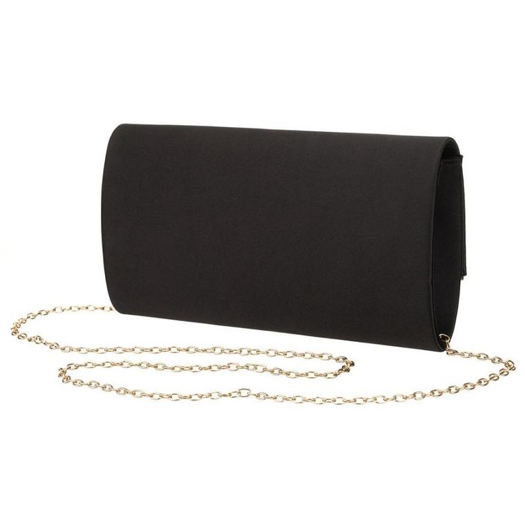 Torebka kopertówka, czarna, skóra ekologiczna, Rovicky