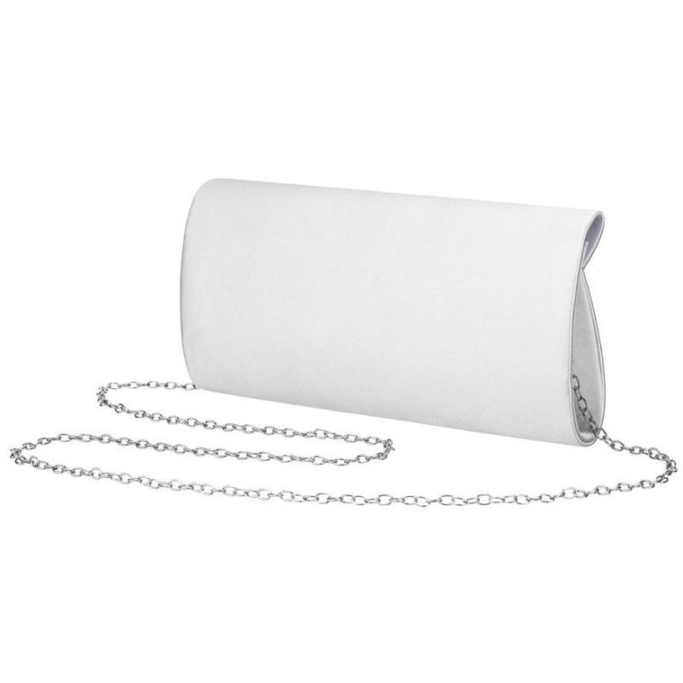 Torebka kopertówka, srebrna, Rovicky