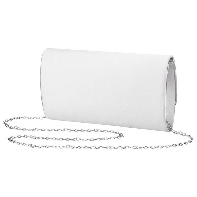Torebka kopertówka, srebrna, Rovicky