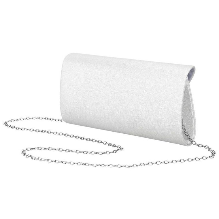 Torebka kopertówka, srebrna, skóra ekologiczna, Rovicky