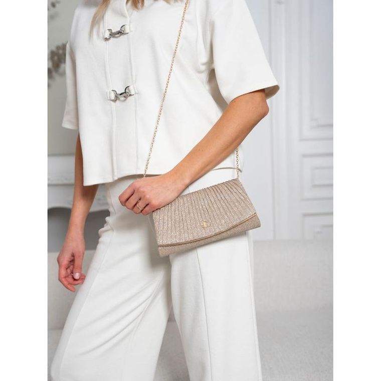 Torebka kopertówka, złota, Rovicky