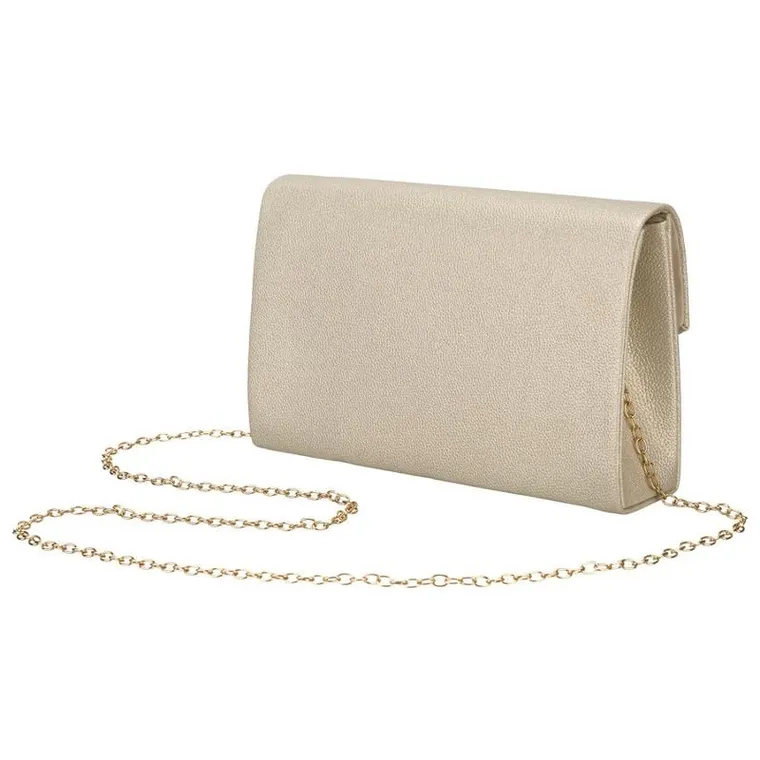 Torebka kopertówka, złota, skóra ekologiczna, Rovicky