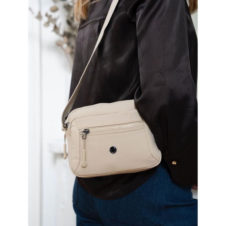 Torebka listonoszka, beżowa, Peterson