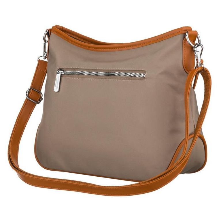 Torebka listonoszka, beżowa, skóra ekologiczna, Peterson