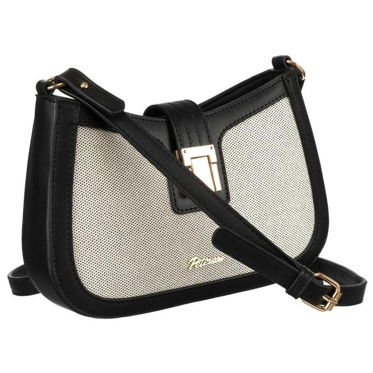 Torebka listonoszka, beżowa, skórzana, Peterson