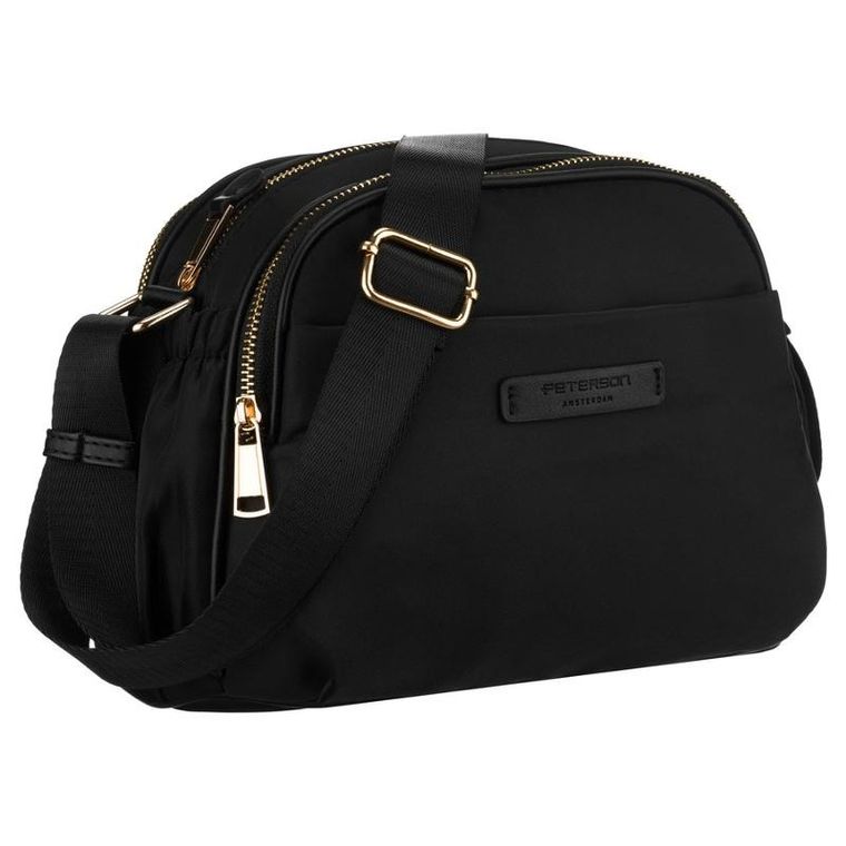 Torebka listonoszka, czarna, Peterson