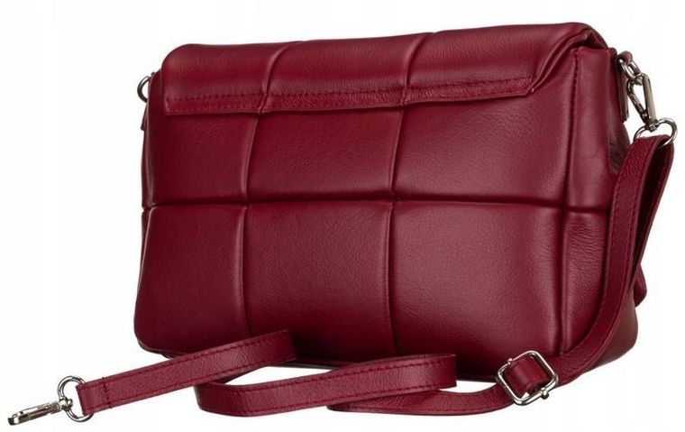 Torebka listonoszka, czerwona, skórzana, Rovicky