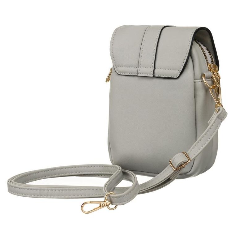 Torebka listonoszka, szara, skóra ekologiczna, Rovicky