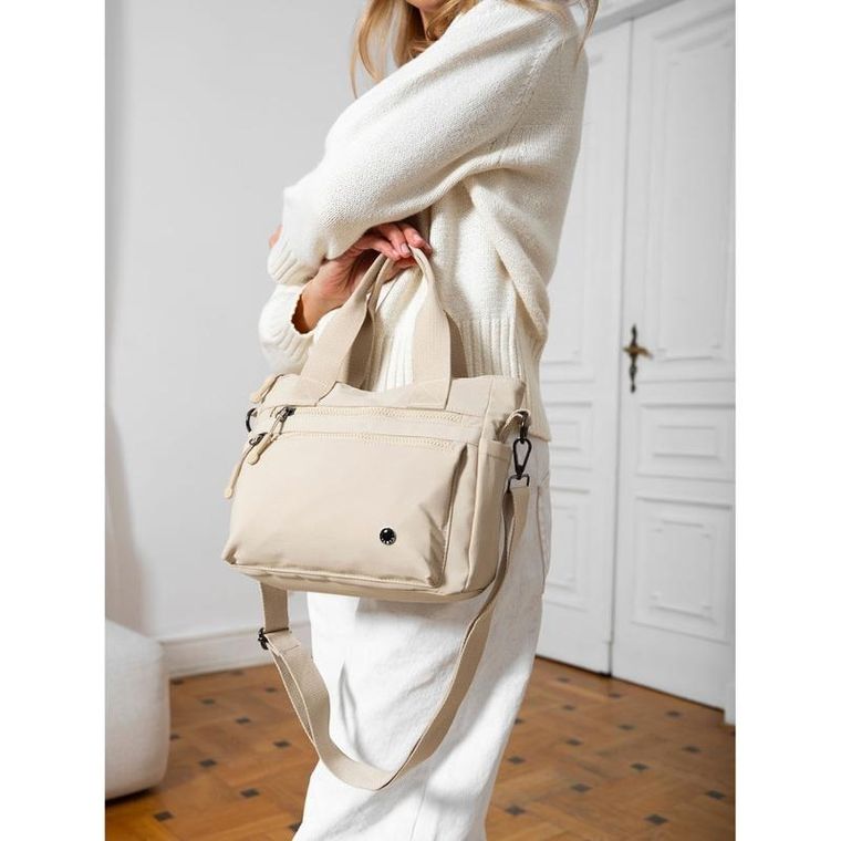 Torebka shopper, beżowa, Peterson