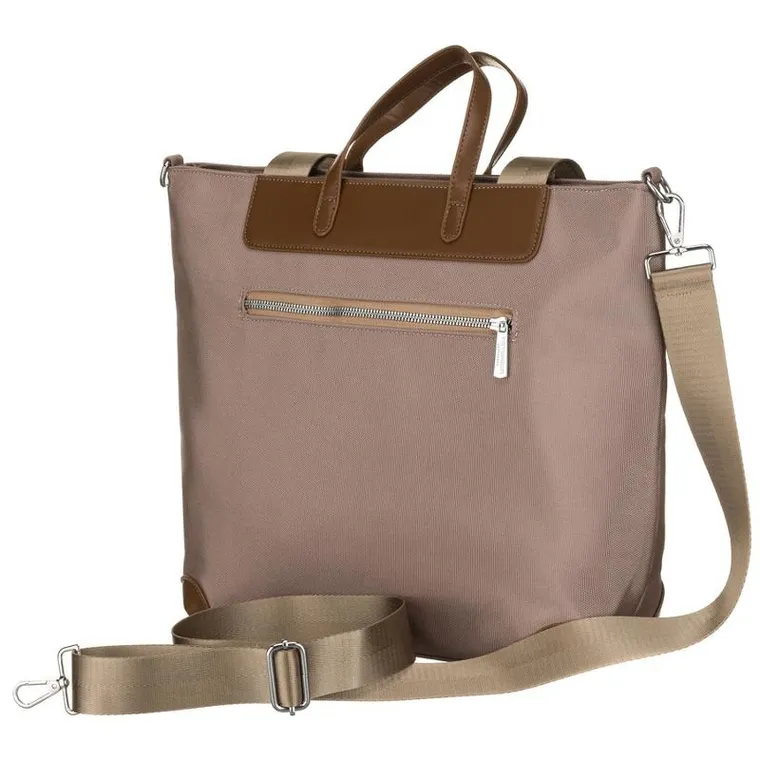 Torebka shopper, beżowa, Peterson