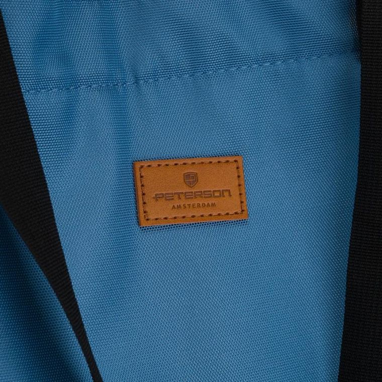Torebka shopper, błękitna, Peterson