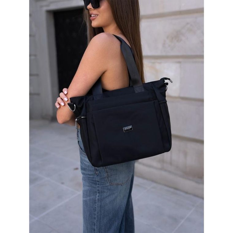 Torebka shopper, czarna, Peterson