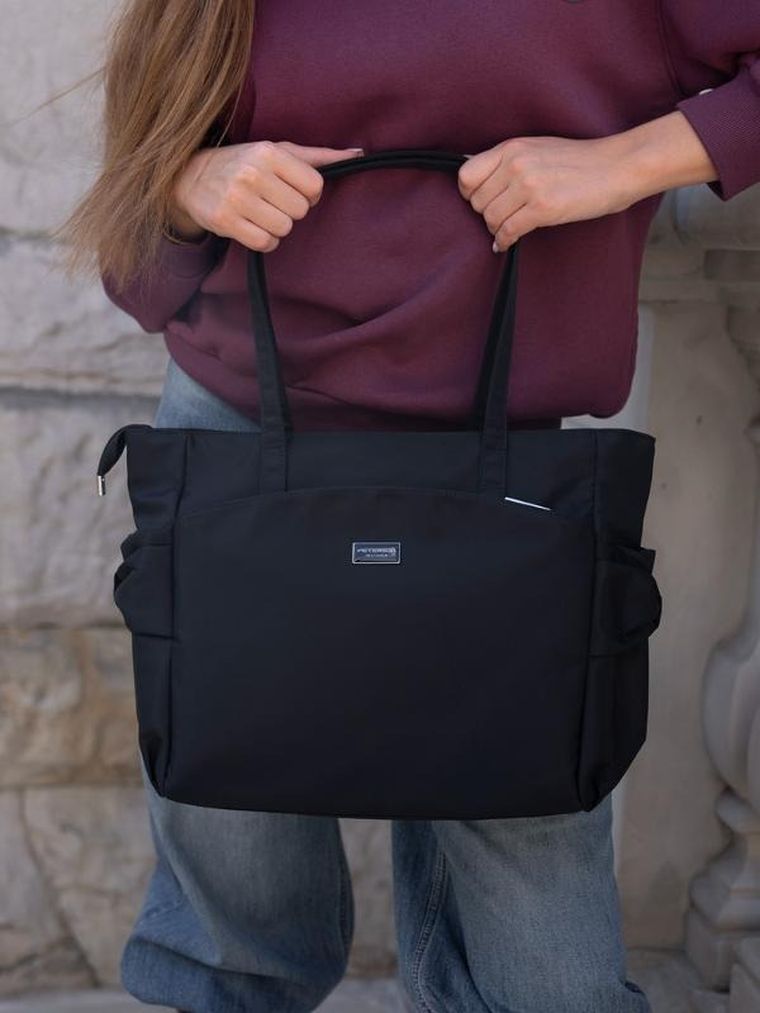 Torebka shopper, czarna, Peterson