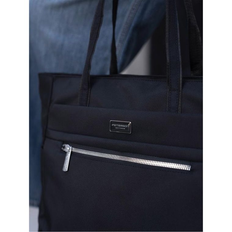 Torebka shopper, czarna, Peterson