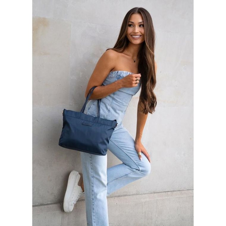 Torebka shopper, granatowa, Peterson