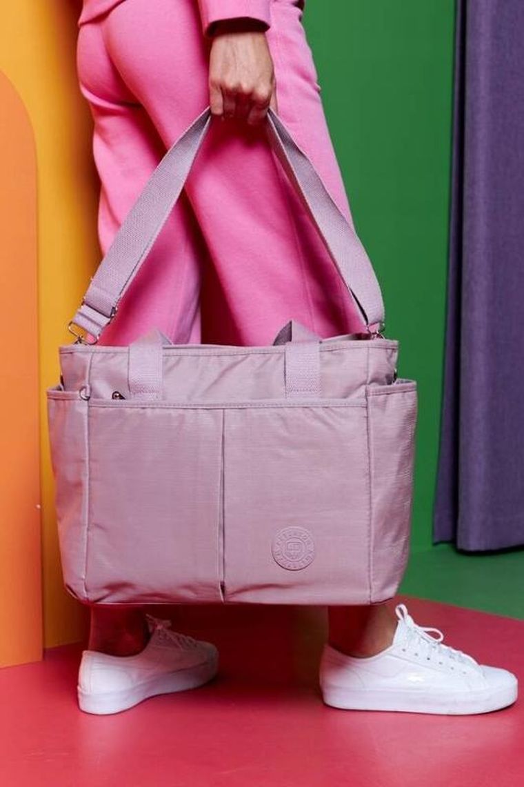 Torebka shopper, różowa, Peterson