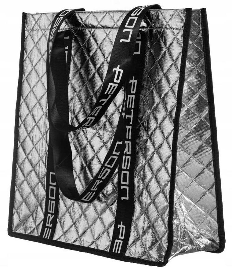 Torebka shopper, srebrna, Peterson