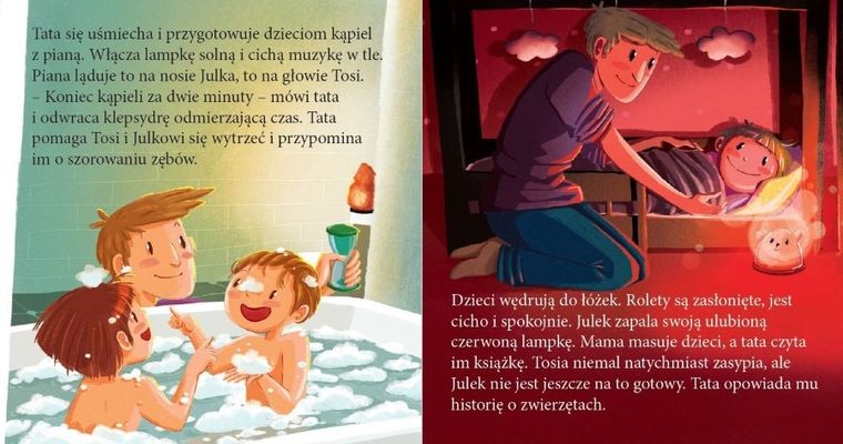 Tosia i Julek idą spać. Nie tacy sami