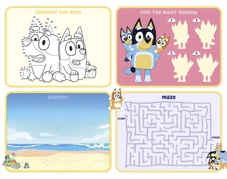 Totum, Bluey, duży zestaw naklejek, 300 elementów