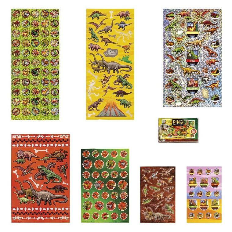 Totum, Dino, duży zestaw naklejek, 300 elementów