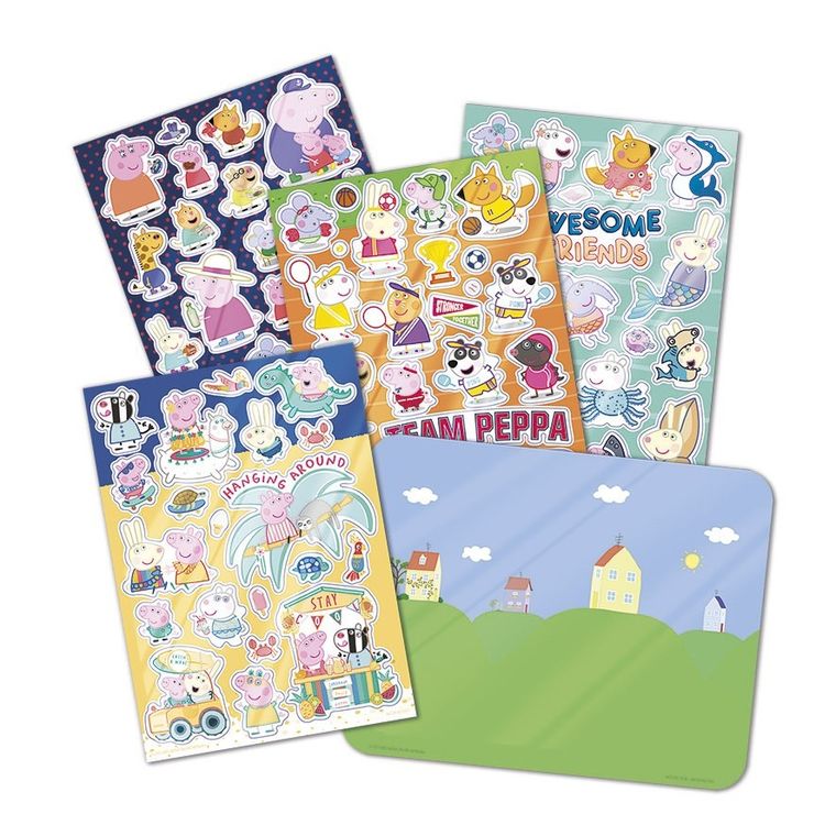 Totum, Świnka Peppa, naklejki na szybę, 70 elementów