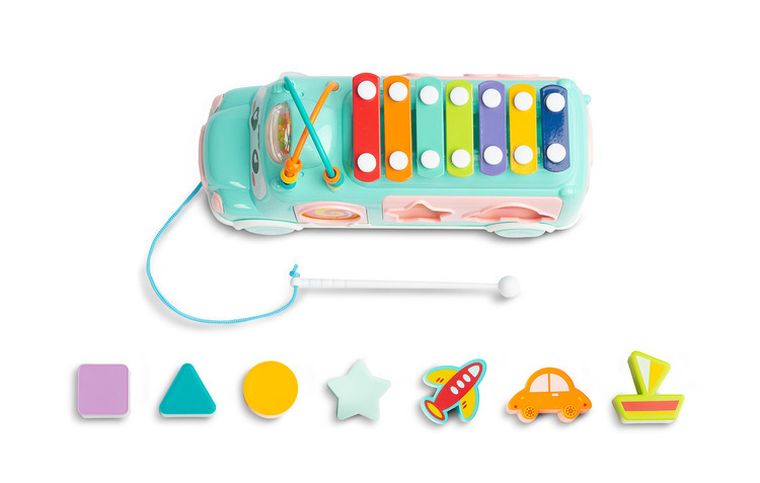 Toyz, Autobus, cymbałki z sorterem, zabawka edukacyjna