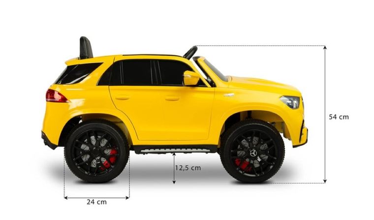 Toyz, Mercedes-Benz, W166, pojazd na akumulator, żółty