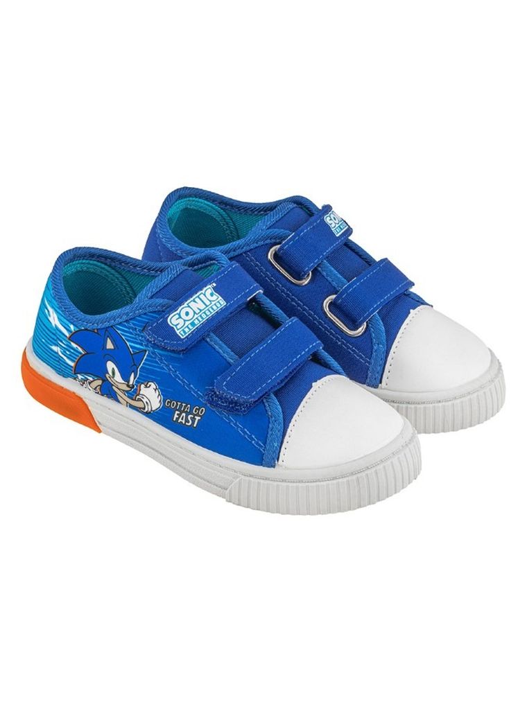 Trampki chłopięce, granatowe, świecąca podeszwa, Sonic the Hedgehog, Leomil