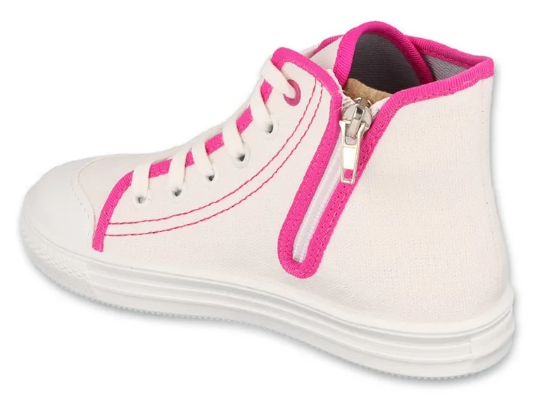 Trampki dziewczęce, białe, Befado