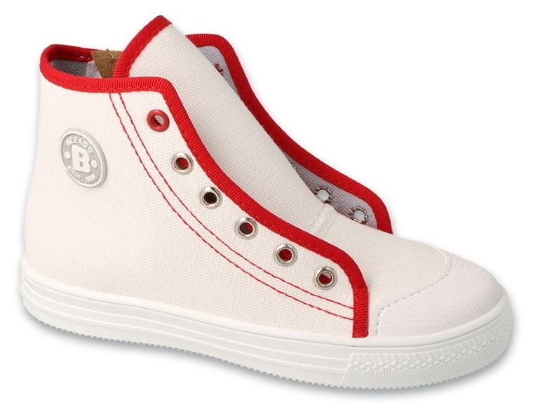 Trampki dziewczęce, białe, Befado