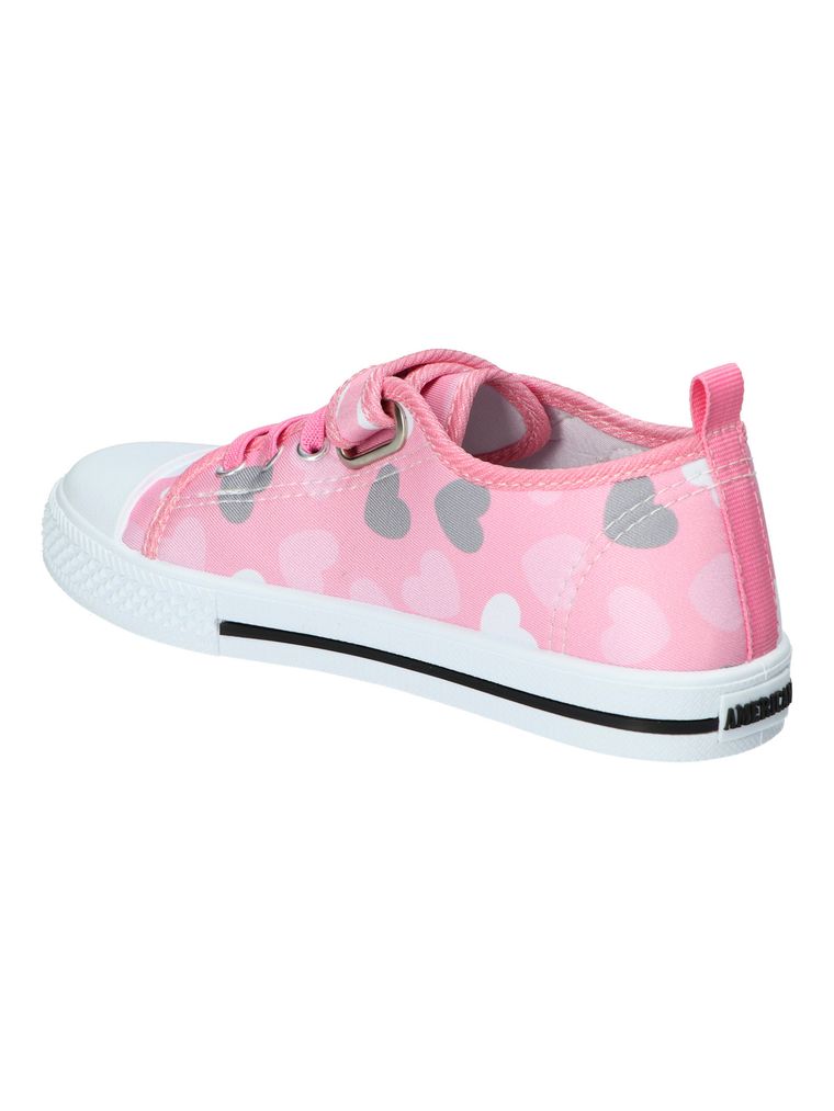 Trampki dziewczęce, różowe, American Club