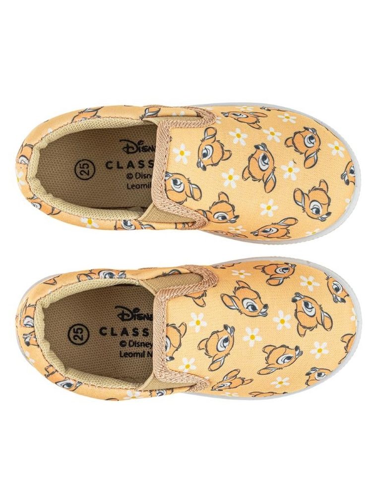 Trampki slip on dziewczęce, beżowe, Bambi, Leomil