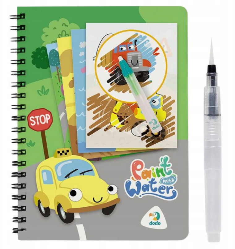 Transport. Malowanka wodna z markerem