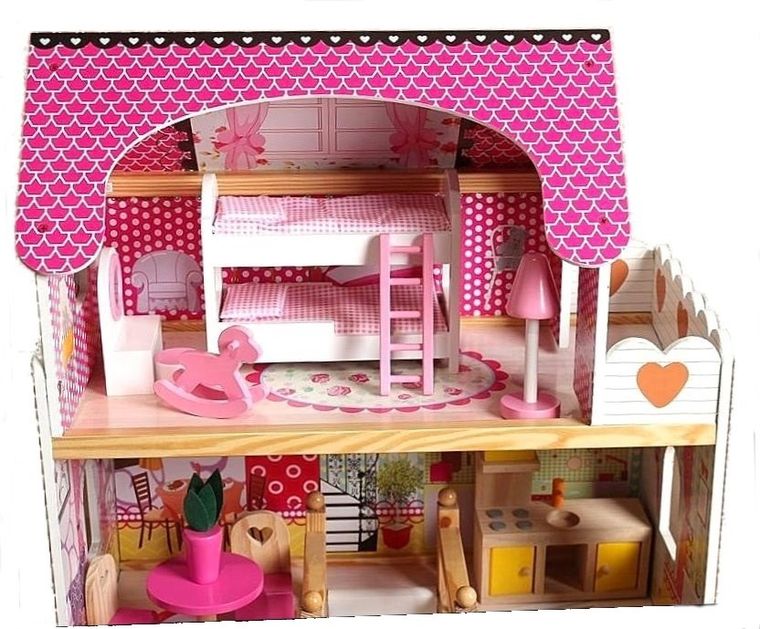 Tree Toys, drewniany domek dla lalek