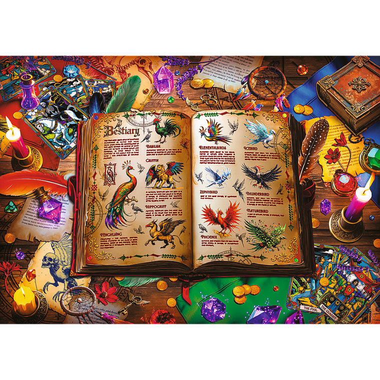 Trefl, Atlas fantastycznych ptaków, puzzle, 1000 elementów
