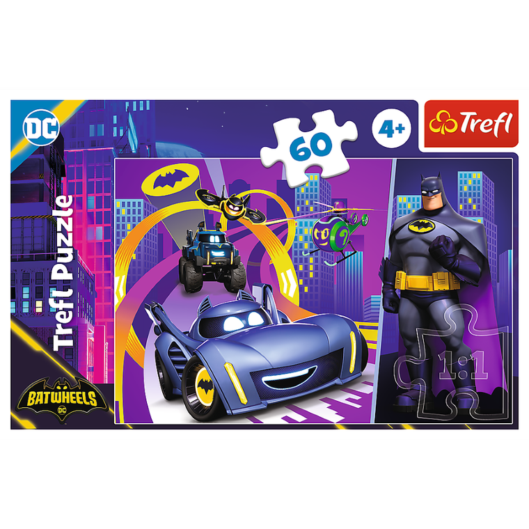 Trefl, Batman, Batman i jego pojazdy, puzzle, 60 elementów
