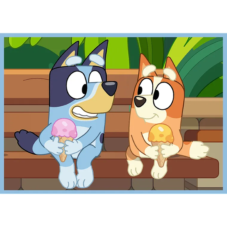 Trefl, Bluey i jej świat, puzzle 4w1