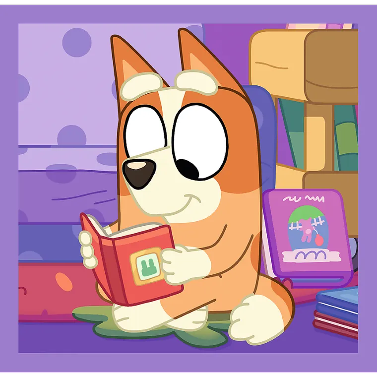 Trefl, Bluey, Poznaj Bluey, puzzle 3w1