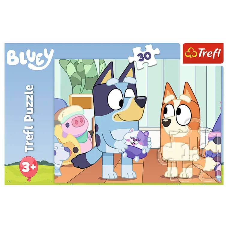 Trefl, Bluey, Z Bluey zawsze jest wesoło, puzzle, 30 elementów