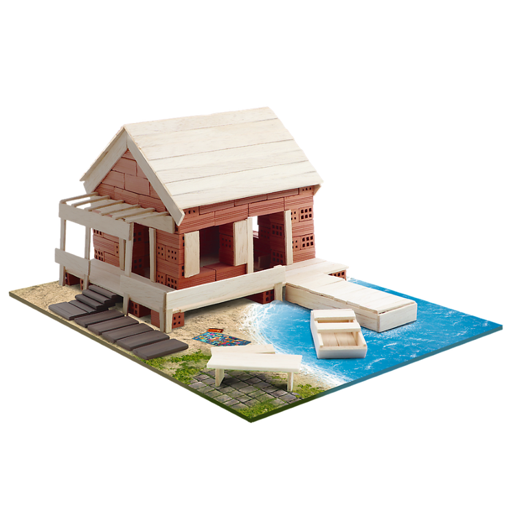 Trefl, Buduj z cegły, Domek Letniskowy, zestaw kreatywny, 120 elementów