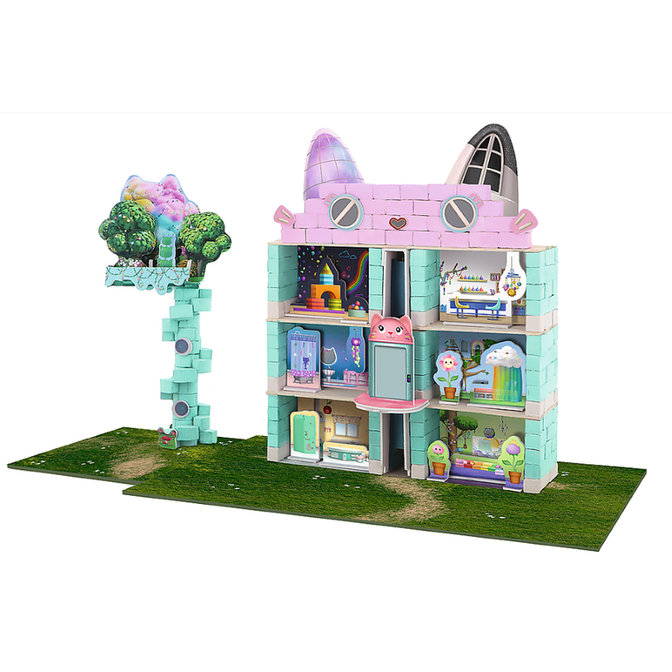 Trefl, Buduj z cegły, Koci Domek Gabi, zestaw kreatywny, 280 elementów