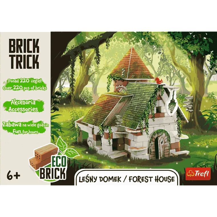 Trefl, Buduj z cegły, Leśny domek, zestaw kreatywny, 220 elementów