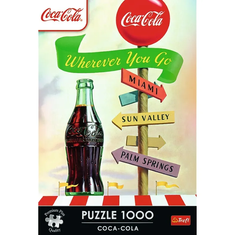 Trefl, Coca-Cola: Gdziekolwiek zmierzasz, puzzle, 1000 elementów