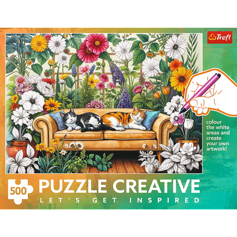 Trefl, Creative, Kocia oranżeria, puzzle, 500 elementów