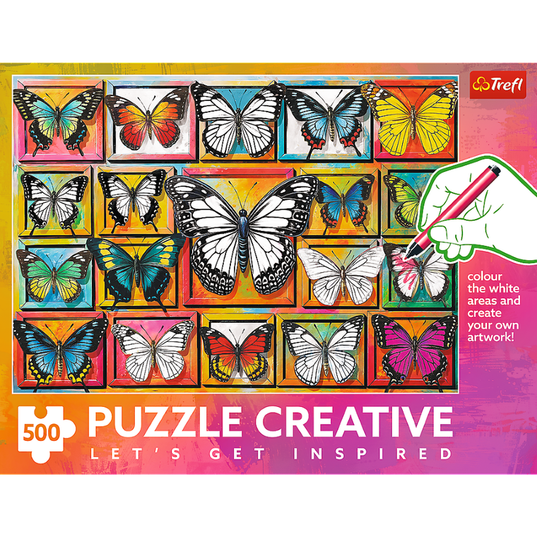 Trefl, Creative, Kolekcja motyli, puzzle, 500 elementów